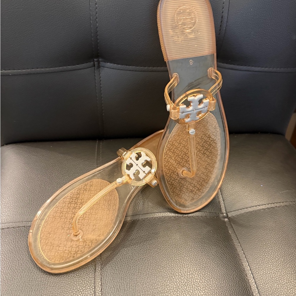 Tory Burch clear Jelly Logo Thong Sandals
